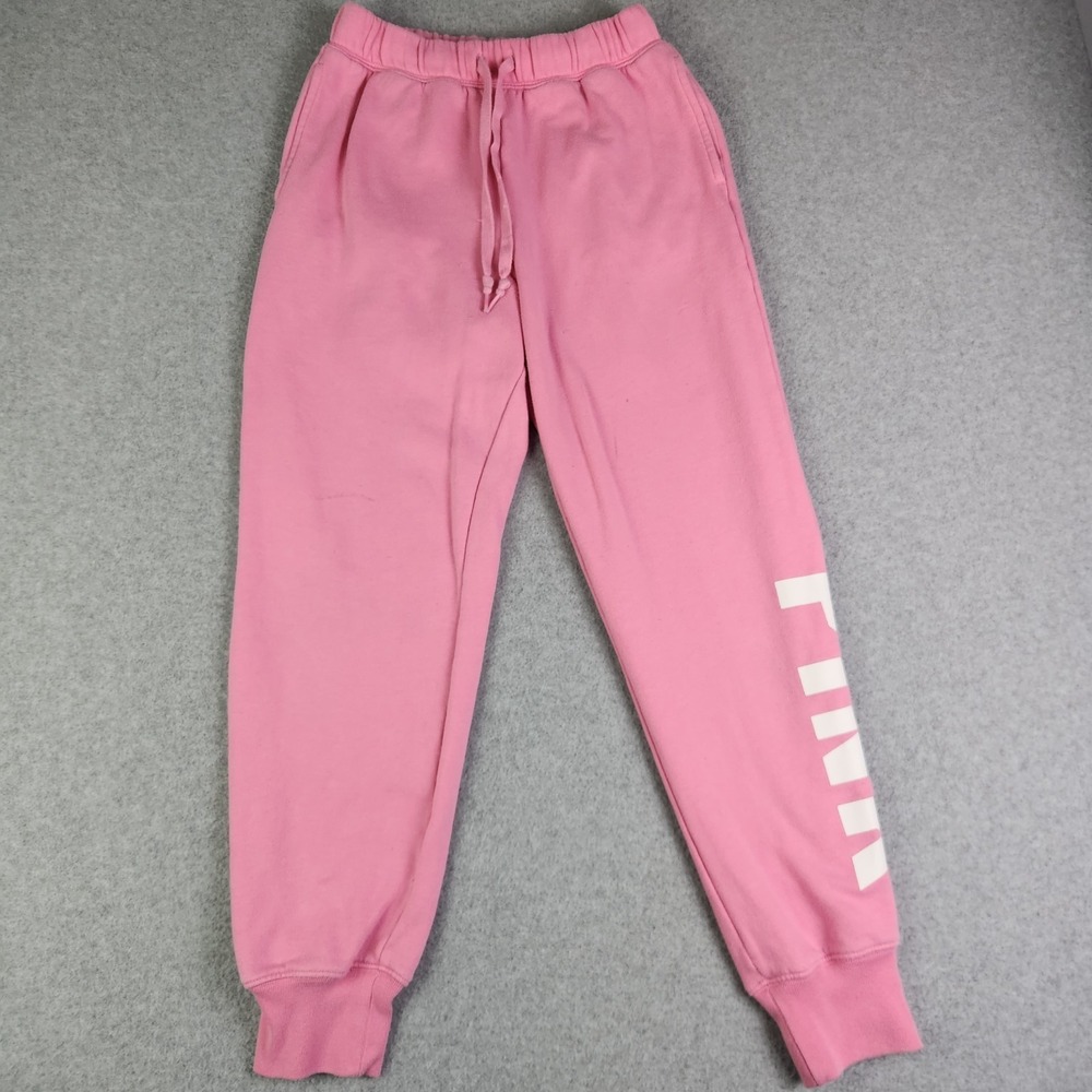 Victoria's Secret Pink Sweatpants Girls Small Fleece‎ Heritage All Day Comfort
